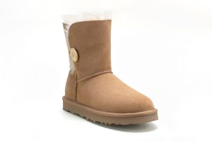 Wood Button high-tube sheepskin Boots